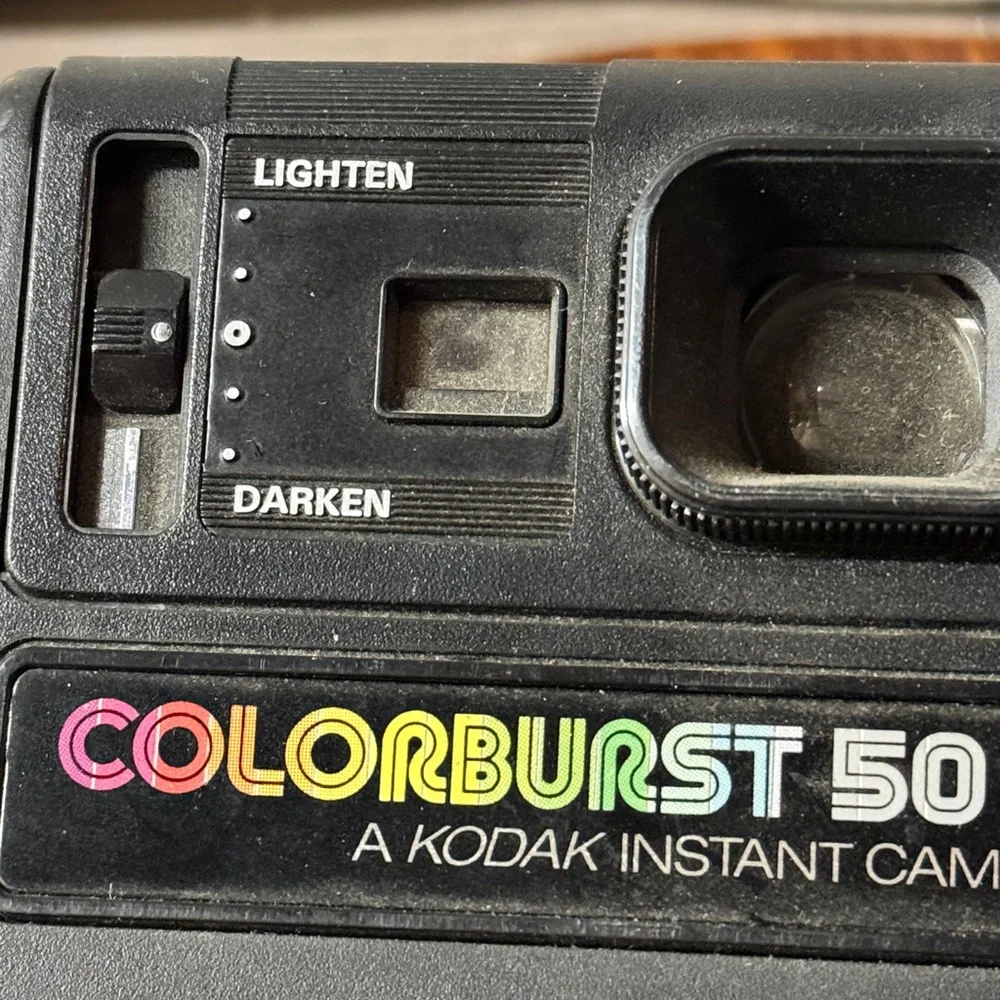 Vintage Kodak Colorburst 50 Instant Film Camera Polaroid Type Black Camera
